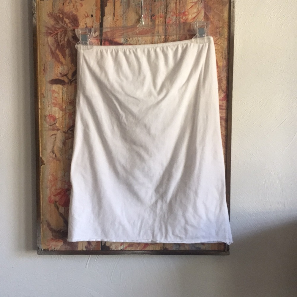 VICTORIA SECRET TOP MODA INTERNATIONAL WHITE STRETCH TUBE TOP STRETCH COTTON S
